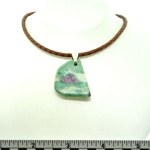 Ruby Fuchsite Artisan Unisex Pendant Necklace